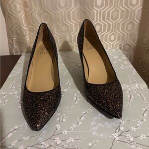 Naturalizer Elegant Madeline Glitter Black Pumps (11M)